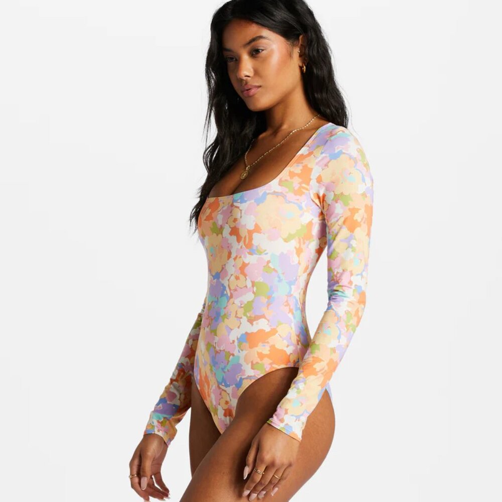 NWT Billabong Paradise Cove Long Sleeve One-Piece Swimsuit Sz XL - Picture 2 of 5